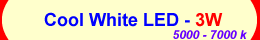 High Power Cool White LED - 3W ( emitter packing )( 5000K - 7000K ) - Chingtek.net