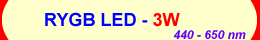 High Power RYGB LED - 3W ( emitter packing )( 440nm - 650nm ) - Chingtek.net