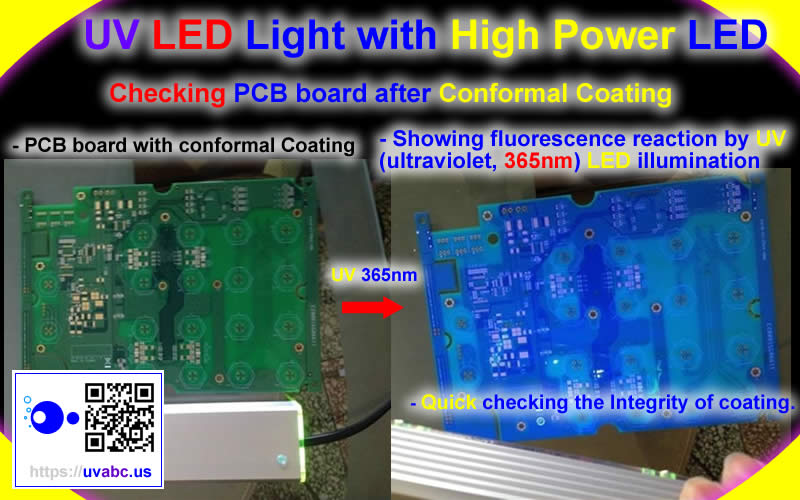 the Conformal Coating inspection by UV LED ultraviolet module/lamp - Chingtek.net