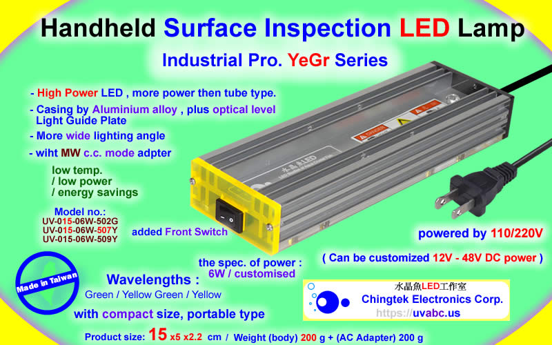 Surface Inspection Lamp / Wafer Inspection Light Source / Defect Detection light for Sticky dust particles, slight scratch on LCD screen, micro engraving mold, semiconductor, wafer and coating - Chingtek.net