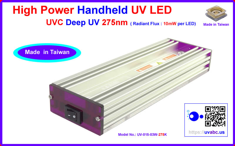 UVC deep UV LED ultraviolet light Handheld module/lamp - Industrial Pro. MIT Series (UVC 275 nm) For disinfection/sterilization, protein analysis, DNA sequencing, drug discovery, optical Imaging and sensing of inks, dyes and markers. - Chingtek.net